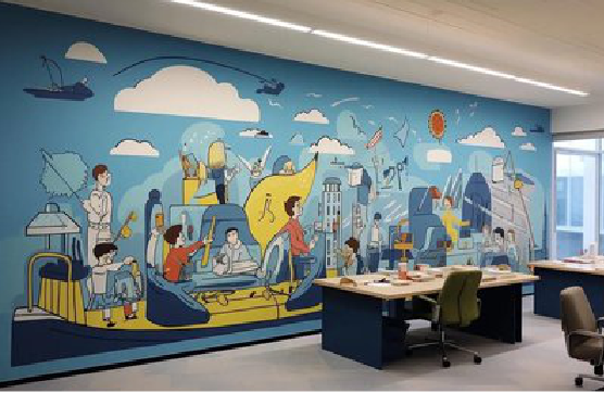 衡南办公室墙绘的特点。