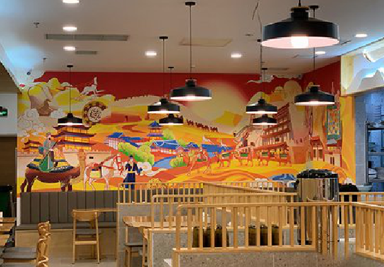 衡南商业空间彩绘介绍。